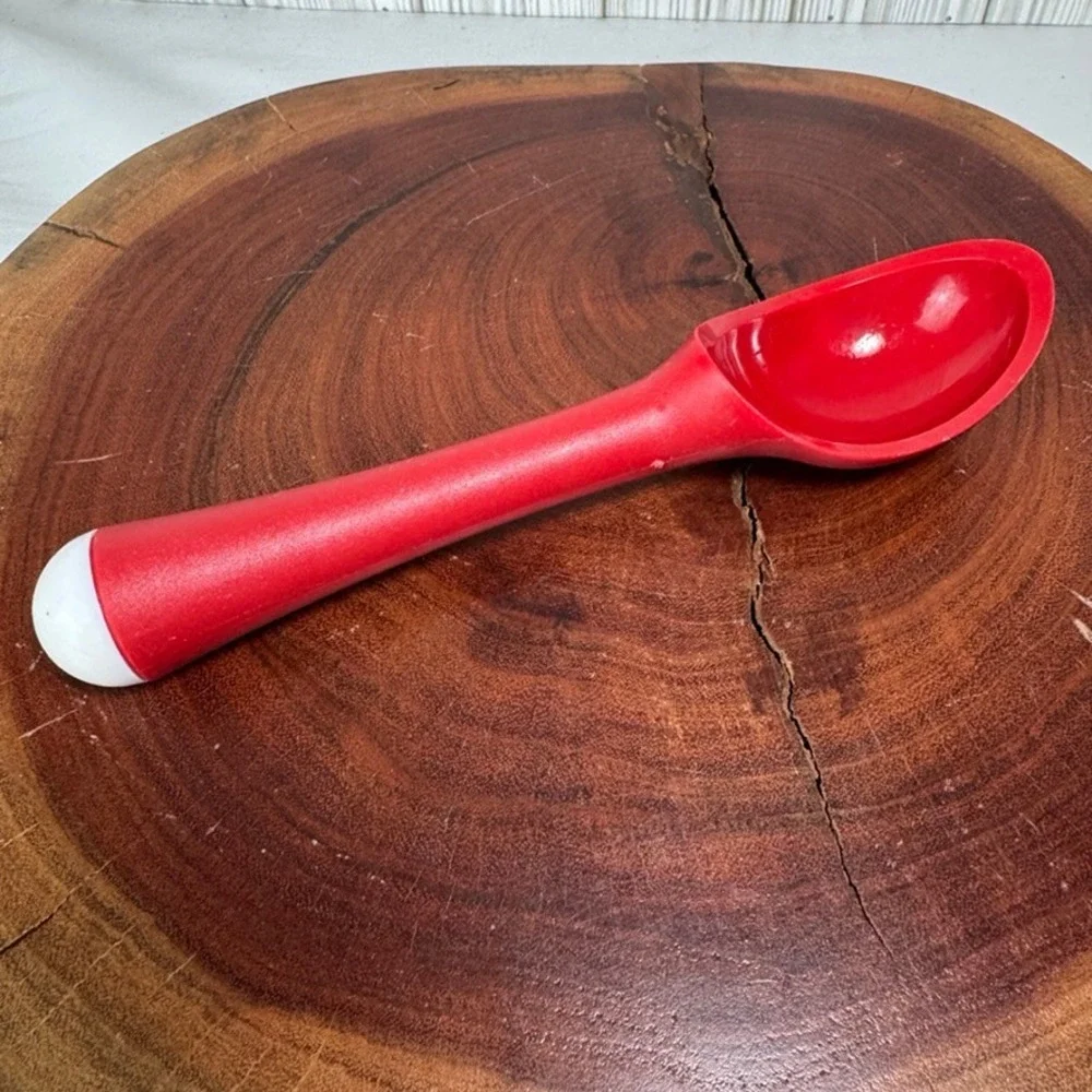 Red Ice Cream Scoop Spoon Kitchen Tool Vintage